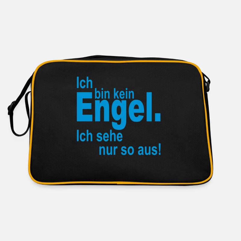 ich bin kein engel - Retro Tasche - Schwarz/Gold