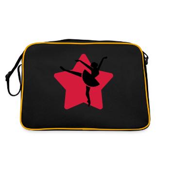 Danse Danseur Danseuse Ballet Opéra - Sac Retro - noir/or - Dos