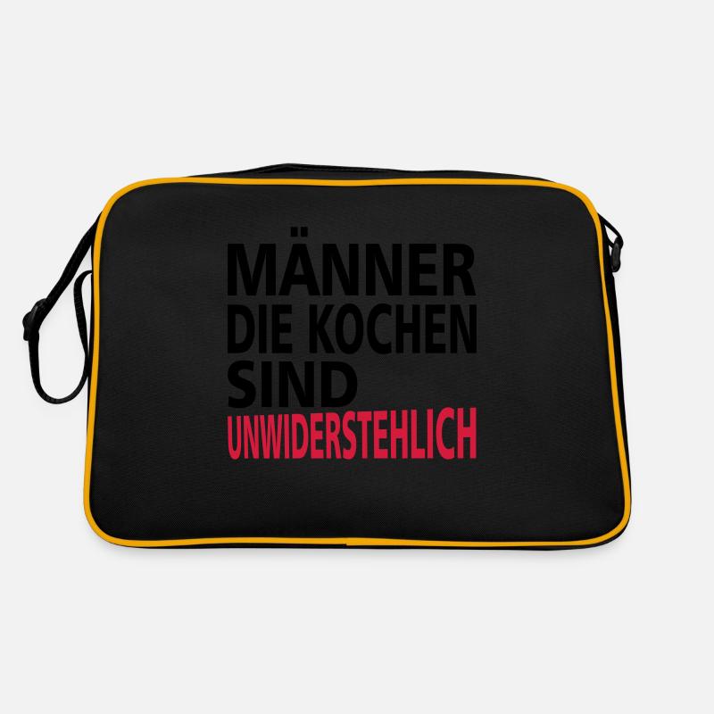 Männer die kochen sind unwiderstehlich Retro Tasche