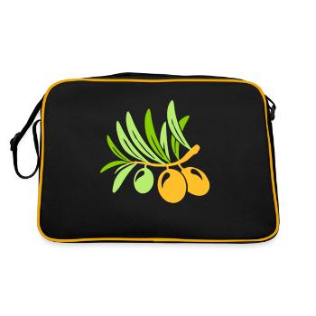 Olive 3 Sprig Feuille Huile d’olive Salade méditerranéenne - Sac Retro - noir/or - Dos