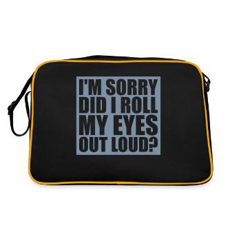Roll My Eyes Out - Retro Bag - black/gold - Back