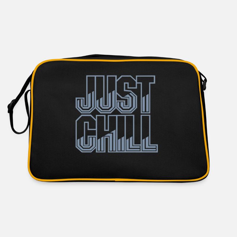 Just Chill Text Logo Sac Retro