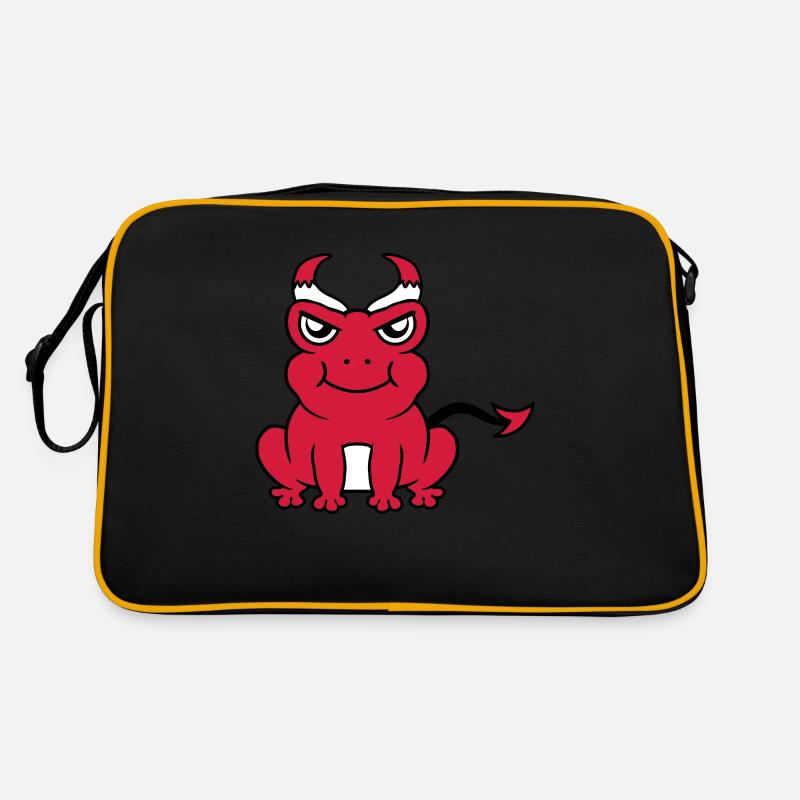Teufel Hörner Frosch Dämon Retro Tasche