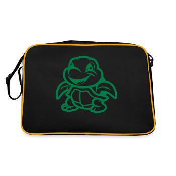 Turtle Comic Animal - Retro Bag - black/gold - Back