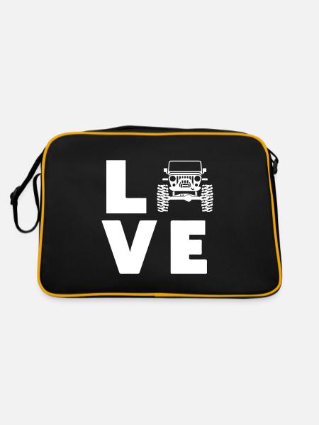Jeeps d’amour - Sac Retro - noir/or - Dos