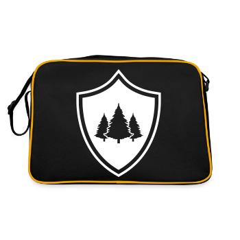 Tree Coat of Arms Forest Fir - Retro Bag - black/gold - Back