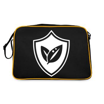 Leaf ecology coat of arms - Retro Bag - black/gold - Back