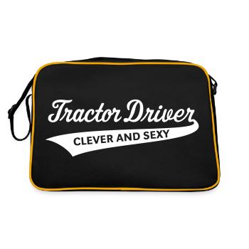 Conducteur de tracteur – Intelligent et sexy (Agriculteur / F) - Sac Retro - noir/or - Dos