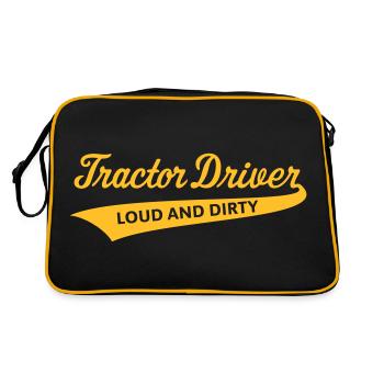 Conducteur de tracteur – Fort et sale (agriculteur / blanc) - Sac Retro - noir/or - Dos