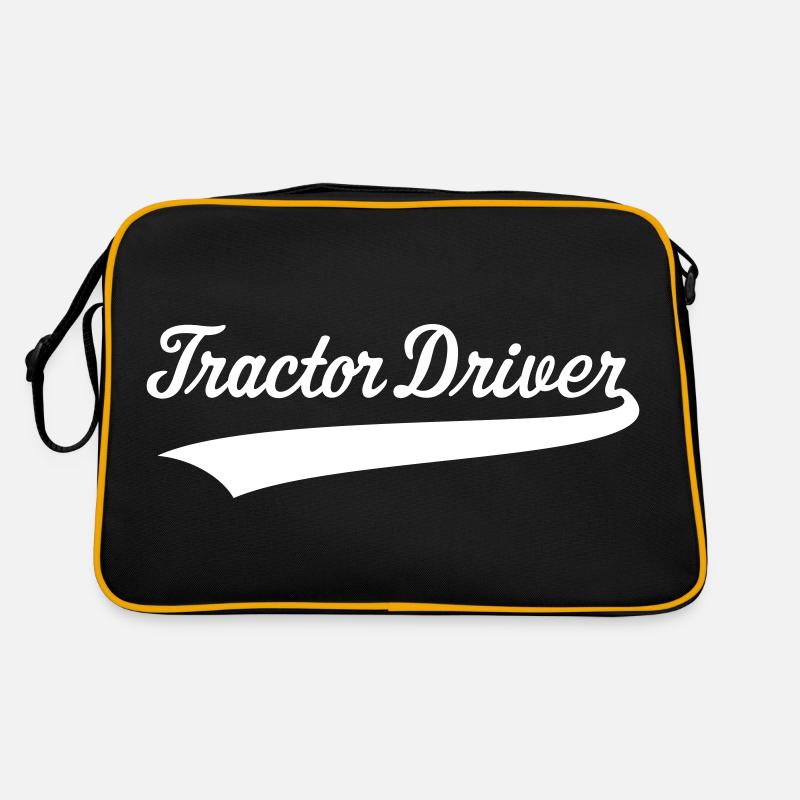 Tractor Driver – Lettering (Farmer / White) Retro Bag