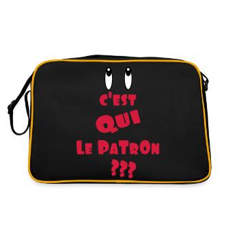 LE PATRON - Sac Retro - noir/or - Dos