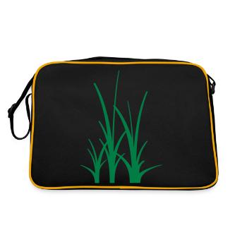 Binary Gras - Retro Tasche - Schwarz/Gold - Hinten