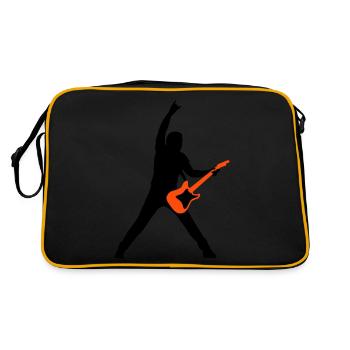 rock_gitarrist_2c - Retro Bag - black/gold - Back