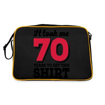 70th birthday - Retro Bag - black/gold - Back