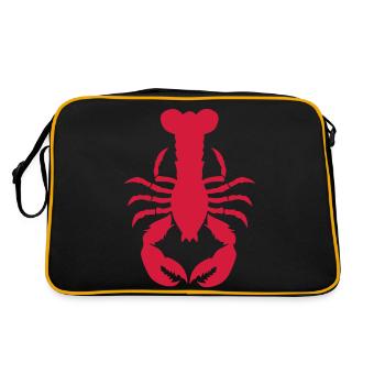 homard crustace pince poisson - Sac Retro - noir/or - Dos