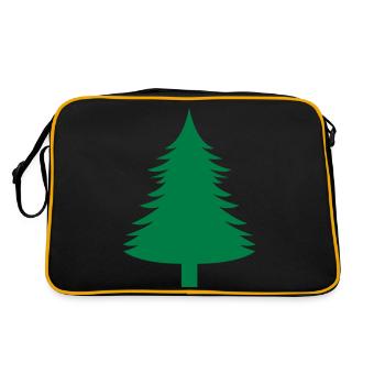 Fichte, Tanne, Wald1 - Retro Bag - black/gold - Back