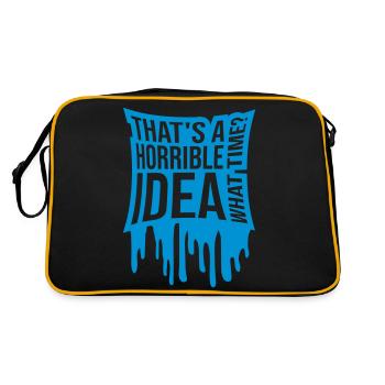 Thats a horrible Idea - Retro Tasche - Schwarz/Gold - Hinten
