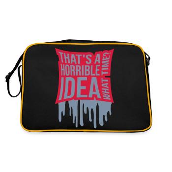 Thats a horrible Idea - Retro Tasche - Schwarz/Gold - Hinten
