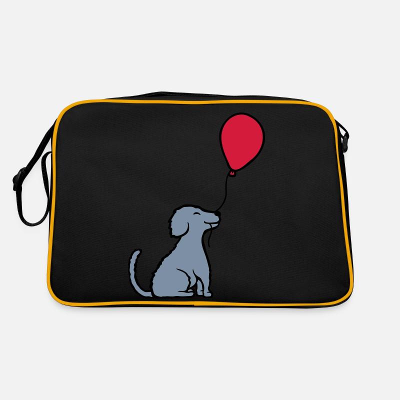 Luftballon Hund cool sitzend Retro Tasche
