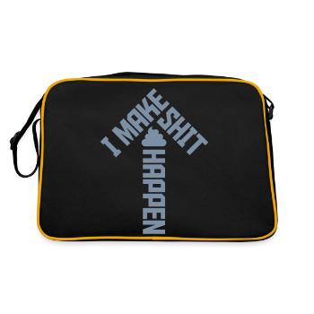 I make shit happen - Retro Bag - black/gold - Back