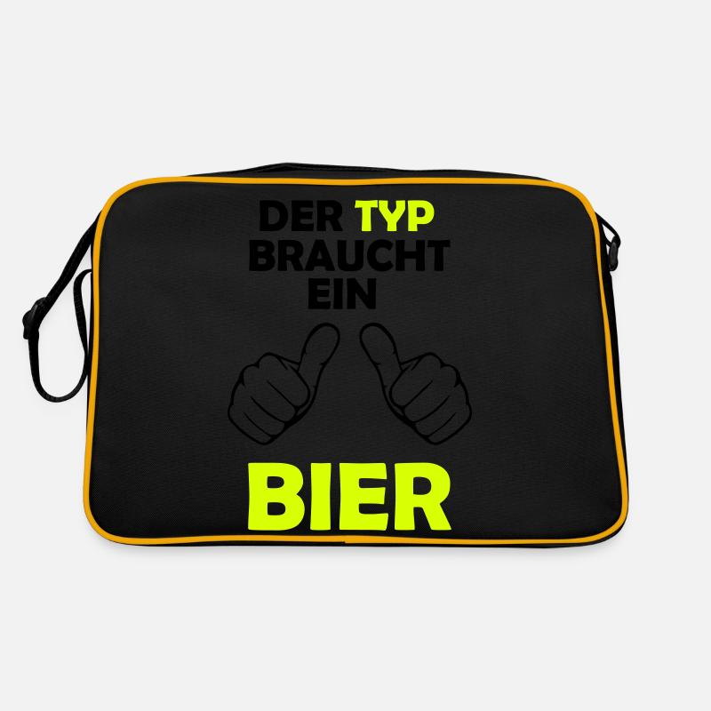 Der Typ braucht ein Bier Retro Tasche