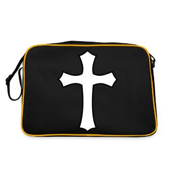 Croix chrétienne - Sac Retro - noir/or - Dos