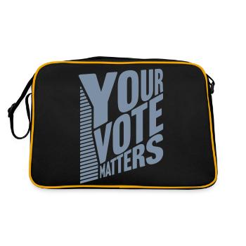votre vote compte citation - Sac Retro - noir/or - Dos