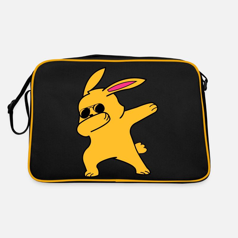 dabbing rabbit Retro Tasche