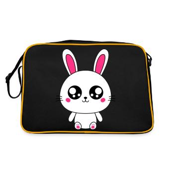 Cute Rabbit - Retro Bag - black/gold - Back