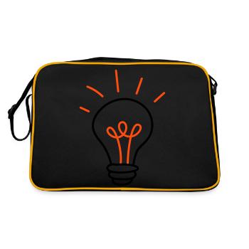 Ampoule - 2 couleurs - Sac Retro - noir/or - Dos