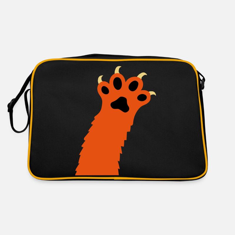 Cats Claws Paws Paws Claws Silhouette Retro Bag