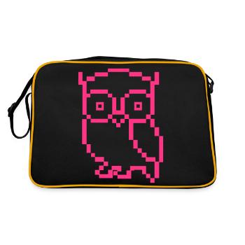 Hibou pixel - Sac Retro - noir/or - Dos