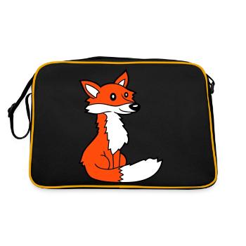 Renard Renard roux Animal sauvage Intelligent Habitants de la forêt - Sac Retro - noir/or - Dos