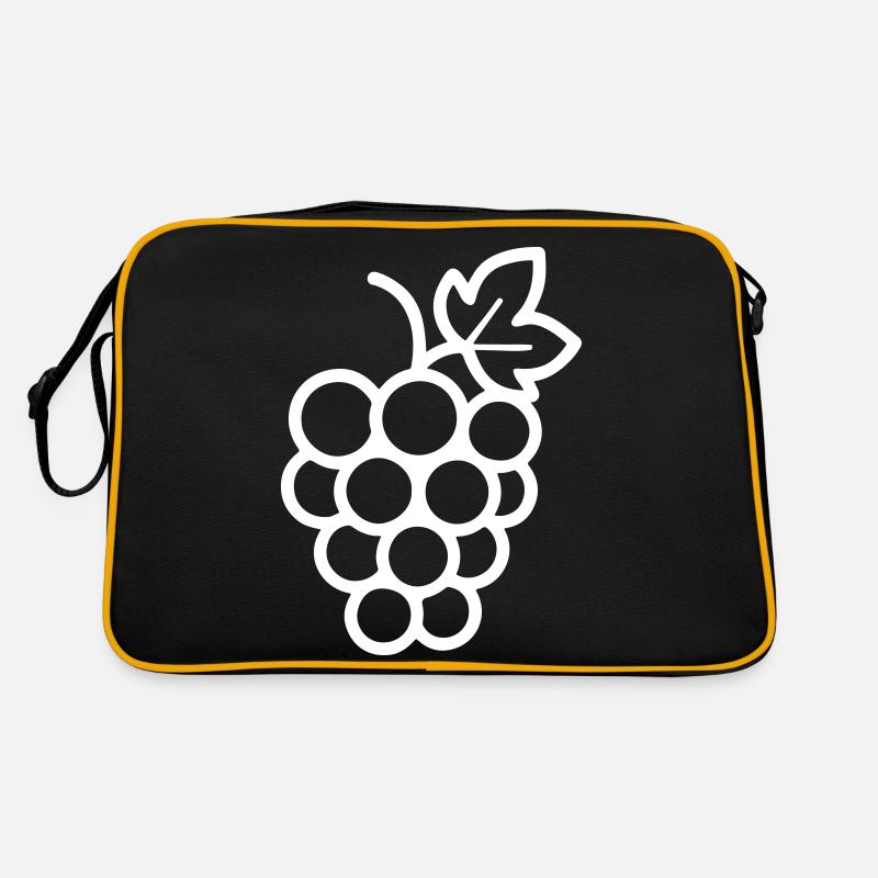 Weintrauben Symbol Retro Tasche