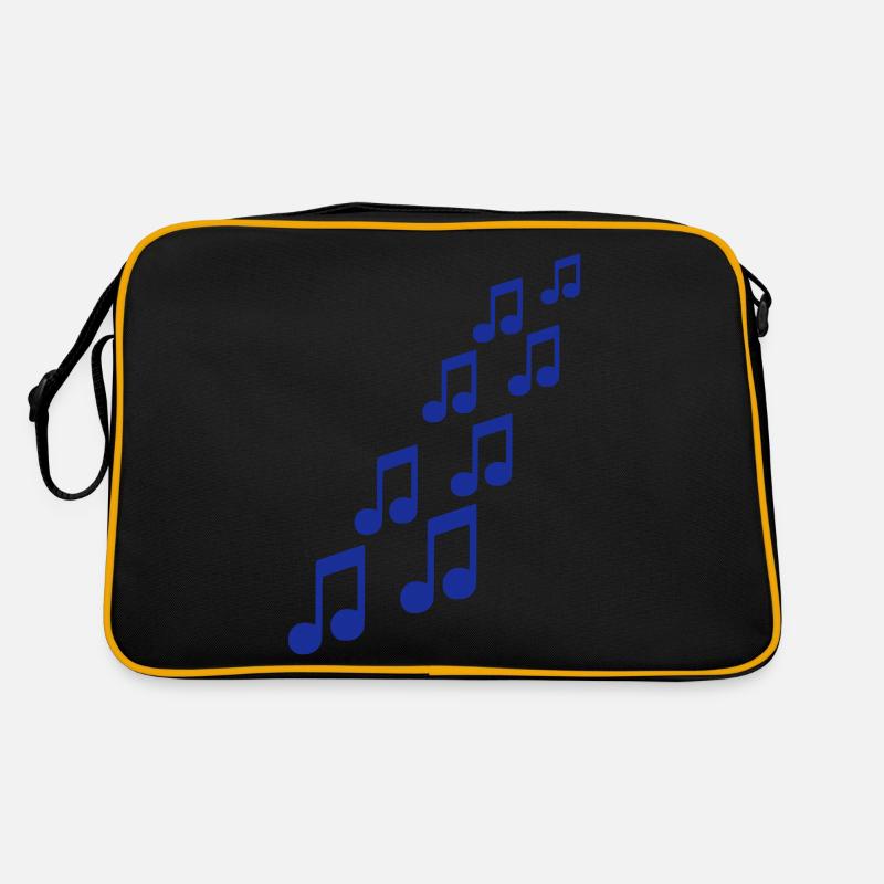Noten - Retro Tasche - Schwarz/Gold