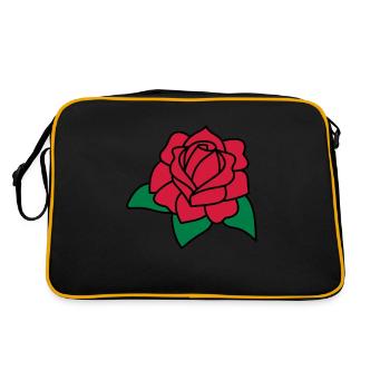 rose rouge - Sac Retro - noir/or - Dos