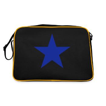 Der Blaue Stern Europa 1c - Retro Tasche - Schwarz/Gold - Hinten