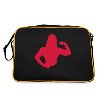 fitness8 bodybuilding woman woman - Retro Bag - black/gold - Back