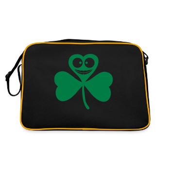 Funny Shamrock - Retro Bag - black/gold - Back
