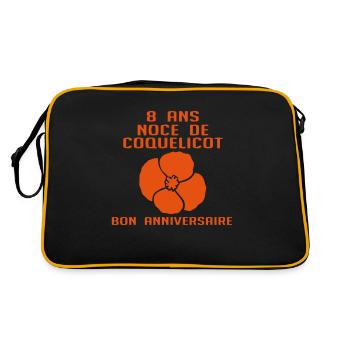 8 ans noce coquelicot - Sac Retro - noir/or - Dos