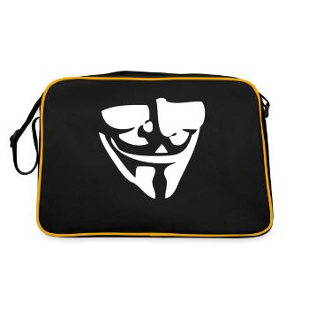 Masque de Guy Fawkes / Anonymous - Sac Retro - noir/or - Dos