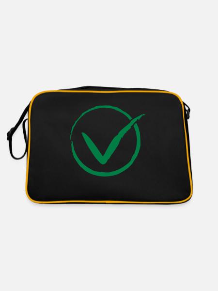 Stroke of the brush hook round - Retro Bag - black/gold - Back