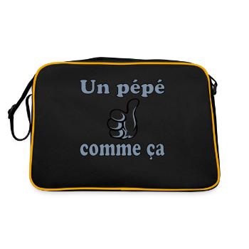 Un pépé comme ça - Retro Bag - black/gold - Back