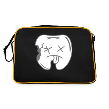 caries hole in the tooth dead - Retro Bag - black/gold - Back