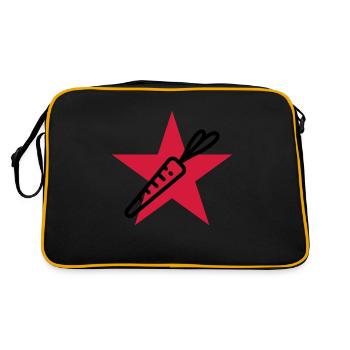 végétarien / végétarienne / végétarisme / vegan - Sac Retro - noir/or - Dos