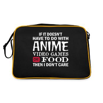 I Have To Do With Anime Video Games - Retro Tasche - Schwarz/Gold - Hinten
