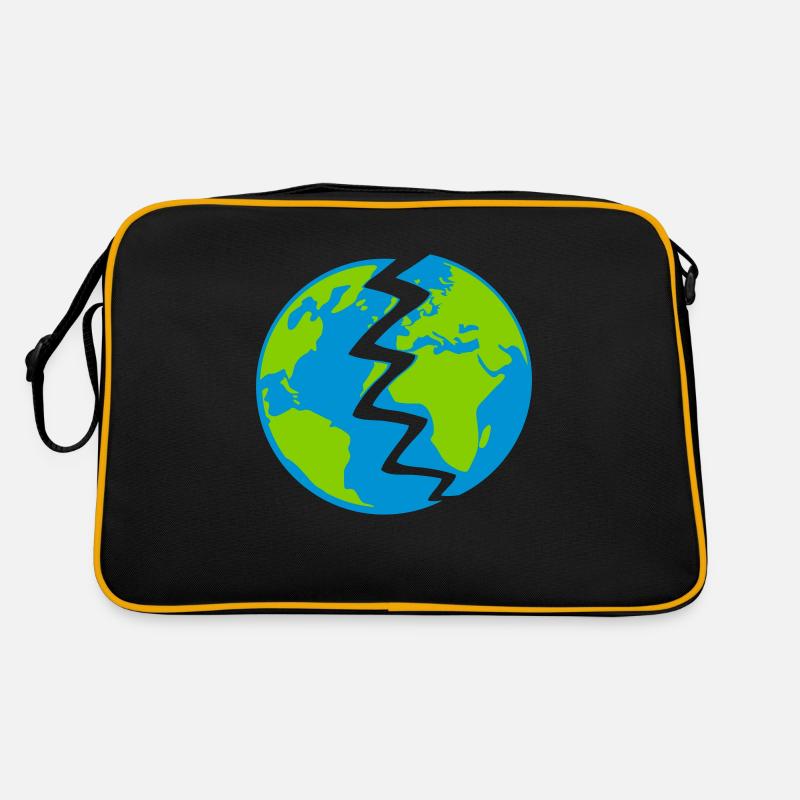 Zerstörte Erde Design Retro Tasche