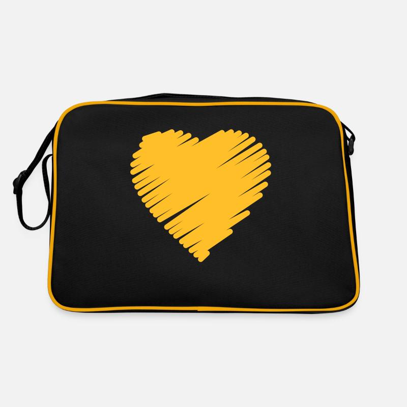 Scribble Heart Retro Bag