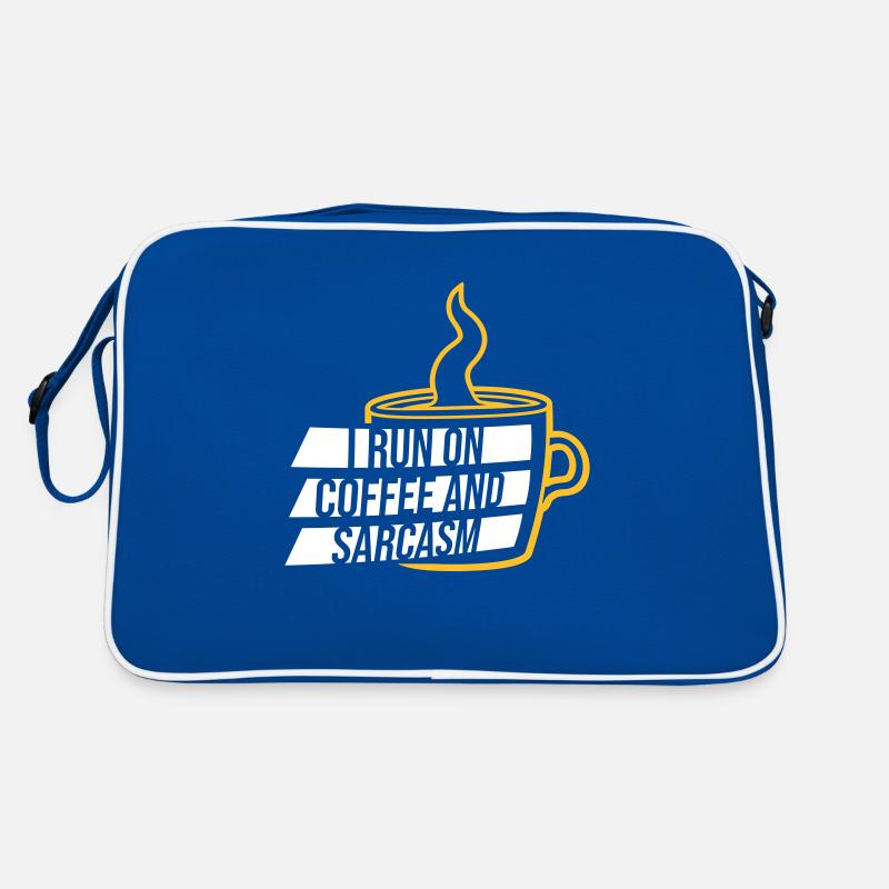 I Run On Coffee And Sarcasm Sarkastischer Spruch Retro Tasche