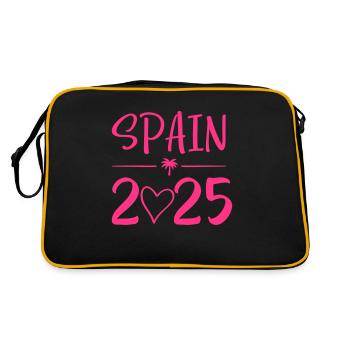Spain heart 2025 - Retro Tasche - Schwarz/Gold - Hinten